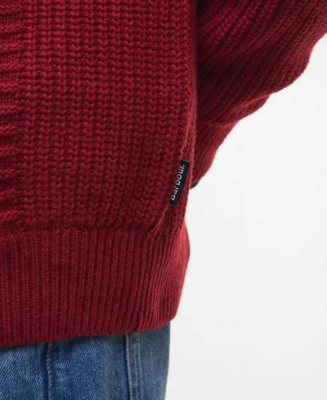Barbour Cleveland Crew Neck Jumper — Biking Red