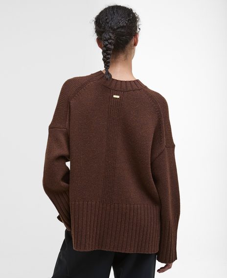 Barbour Sophia Crew Neck Jumper — Vicuna