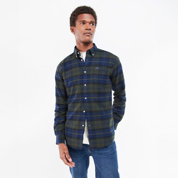 Barbour Kyeloch Tailored Shirt — Olive Night