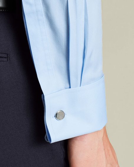 Charles Tyrwhitt Non-Iron Twill Cutaway Slim Fit Shirt — Sky Blue