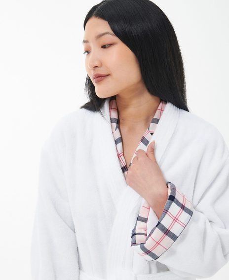 Barbour Ada Dressing Gown — Classic White