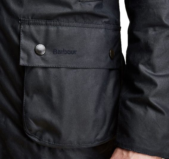 Barbour Ashby Wax Jacket — Navy