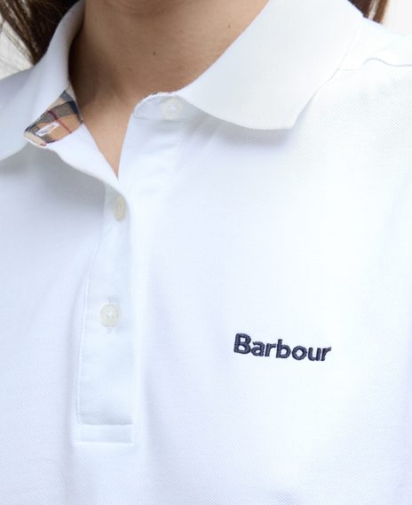 Barbour Bowford Sleeveless Polo Top — White
