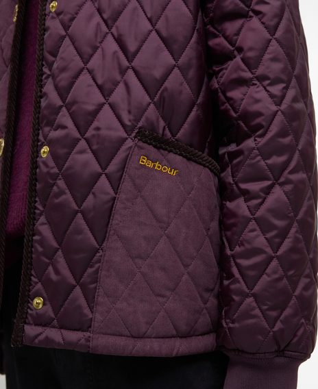 Barbour Marla Quilted Jacket — Black Cherry