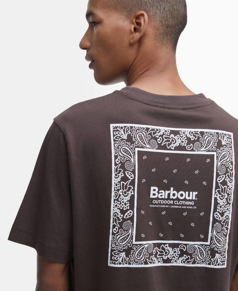 Barbour Thornley Relaxed Graphic T-Shirt — Bitter Chocolate