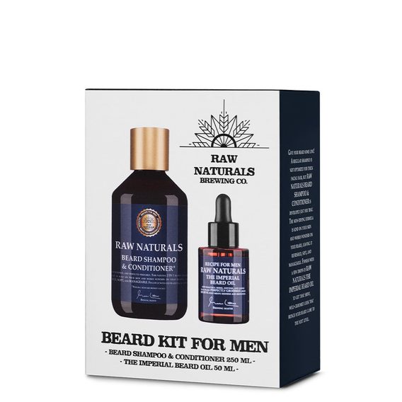 Подаръчен пакет сапун и олио за брада Recipe for Men Raw Naturals Beard Kit