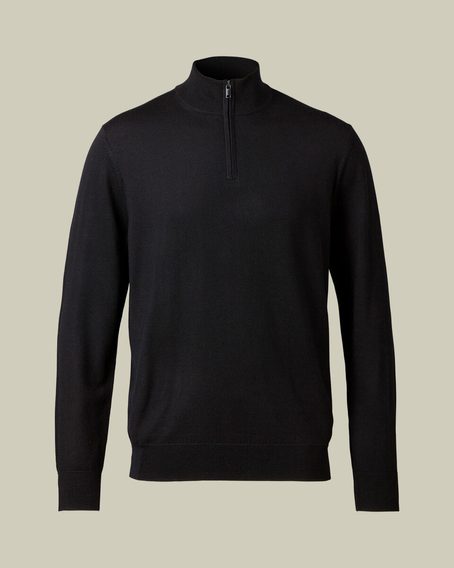 Charles Tyrwhitt Pure Merino Zip Neck Jumper