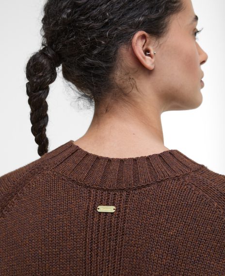 Barbour Sophia Crew Neck Jumper — Vicuna