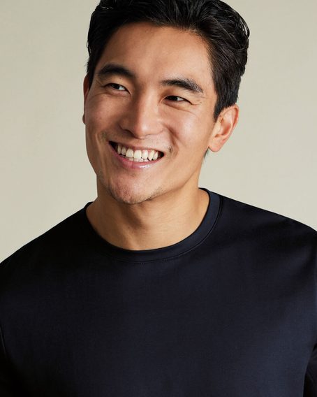 Charles Tyrwhitt Pure Cotton T-Shirt — Navy