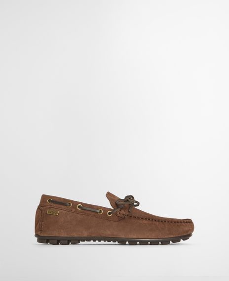 Barbour Courage Driving Shoe — Choco Suede