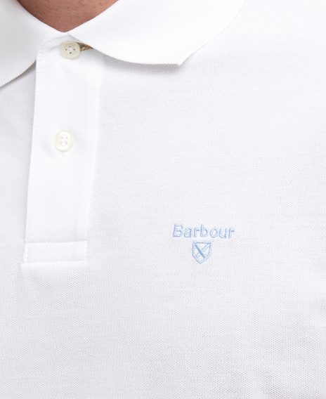 Barbour Lightweight Sports Polo Shirt — Classic White