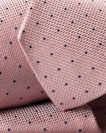 Charles Tyrwhitt Spot Silk Tie — Pink/Navy