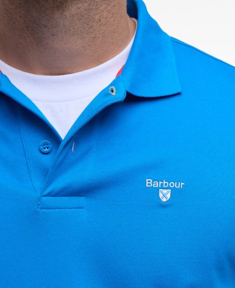 Barbour Active Tailored Fit Polo Shirt — Sports Blue