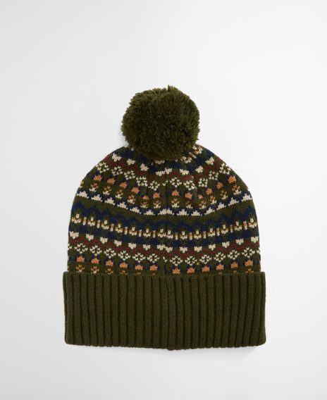 Barbour Marlow Fair Isle Beanie — Olive