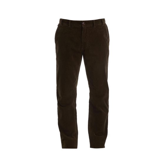 Barbour Neuston Stretch-Cord Trousers — Dark Olive