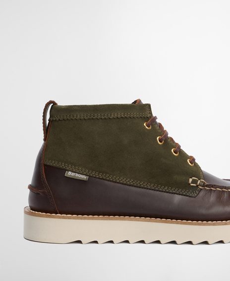 Barbour Hadston Chukka Boots — Olive