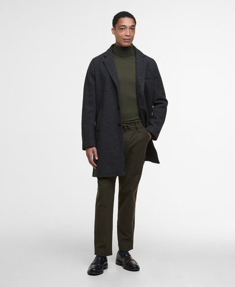Barbour Kirkbridge Wool Coat — Dark Grey Marl