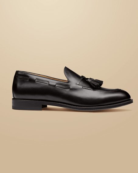 Charles Tyrwhitt Leather Tassel Loafers — Black
