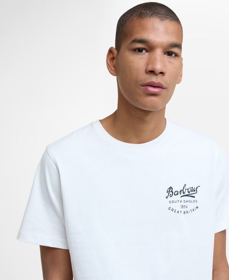 Barbour Script Graphic T-Shirt — Whisper White