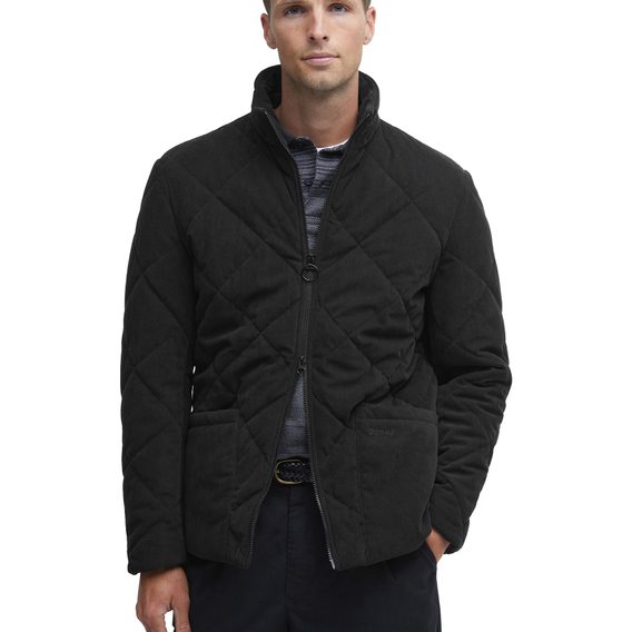 Barbour Cord Liddesdale Quilted Jacket — Classic Black