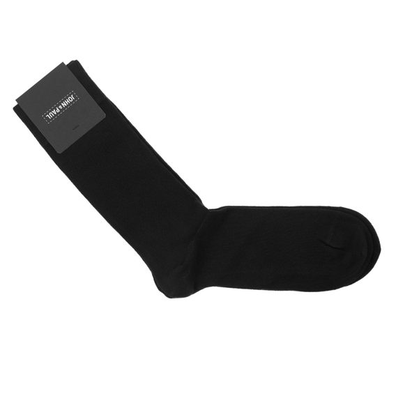 Памучни чорапи John & Paul - черни