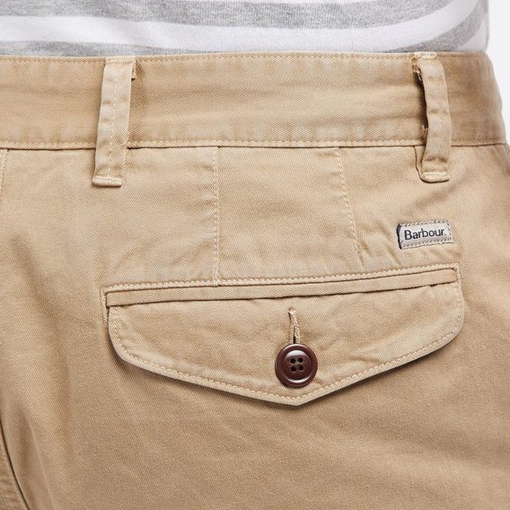 Едноцветни шорти Barbour Neuston Twill Shorts - Stone