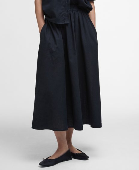 Barbour Elsie Midi Skirt — Black