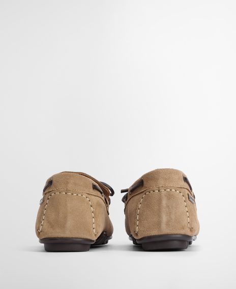 Barbour Courage Driving Shoes — Taupe Suede