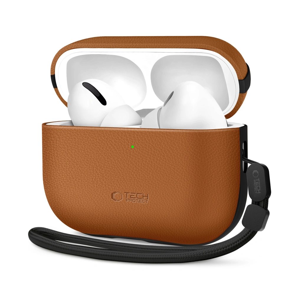 Levně Tech-Protect NaturalFit, Apple AirPods Pro 3, hnědé