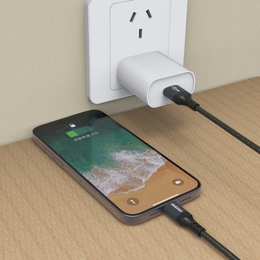Dudao L3CL kábel USB-C - Lightning, 30W, 2m, čierny