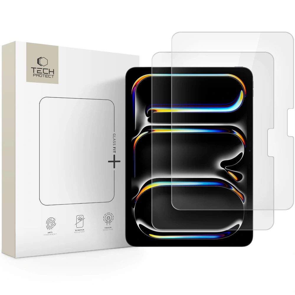 Tech-Protect Tvrzené sklo Glass Fit+, iPad Pro 11” 5 / 6 / 2024 / 2025, 2 kusy