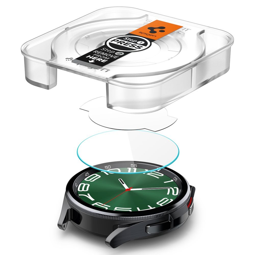 Spigen Glas.TR EZ Fit Kaljeno Staklo 2 Komada, Samsung Galaxy Watch 6 (47 Mm)