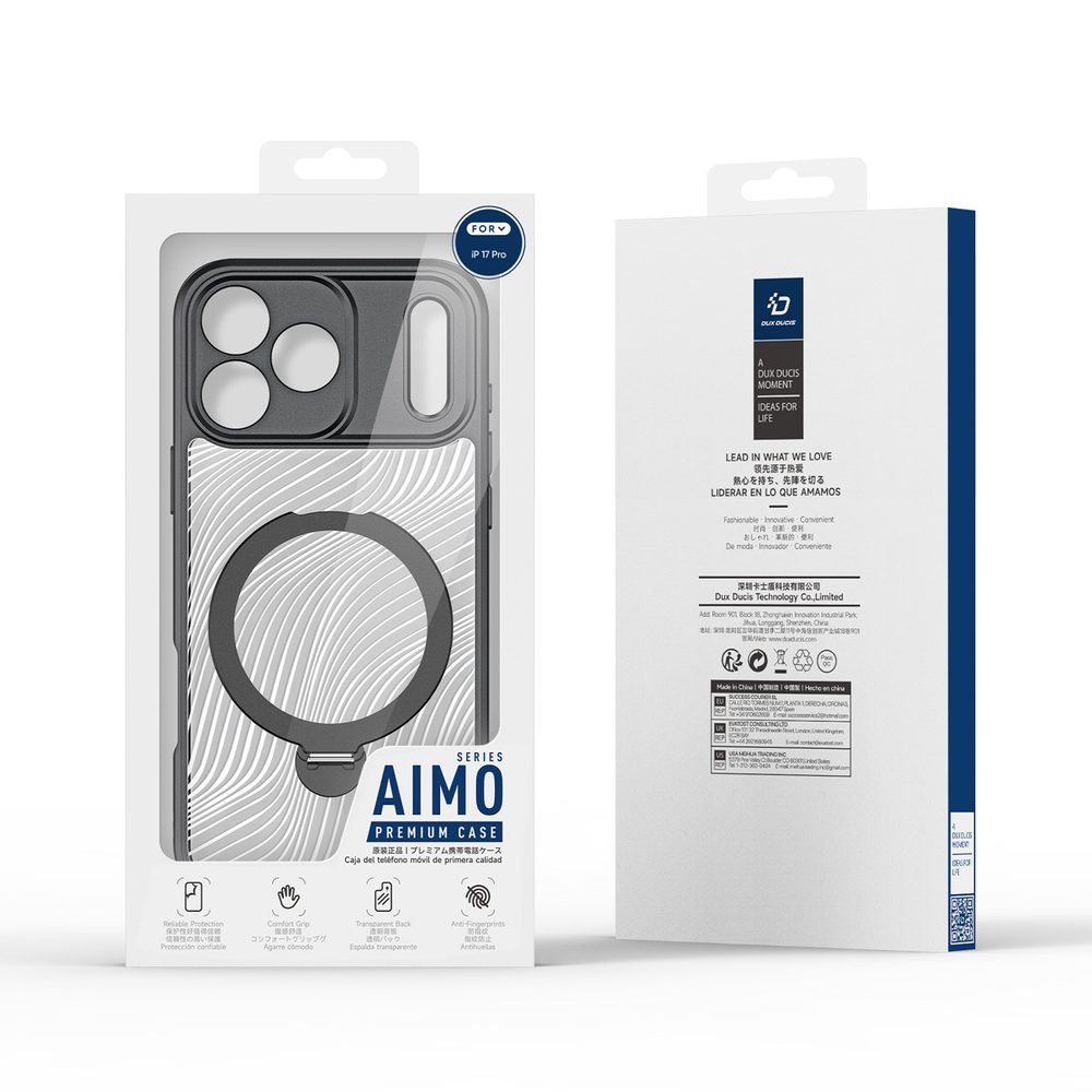 Dux Ducis Aimo Mag Magnetic Ring, iPhone 17 Pro, čierny