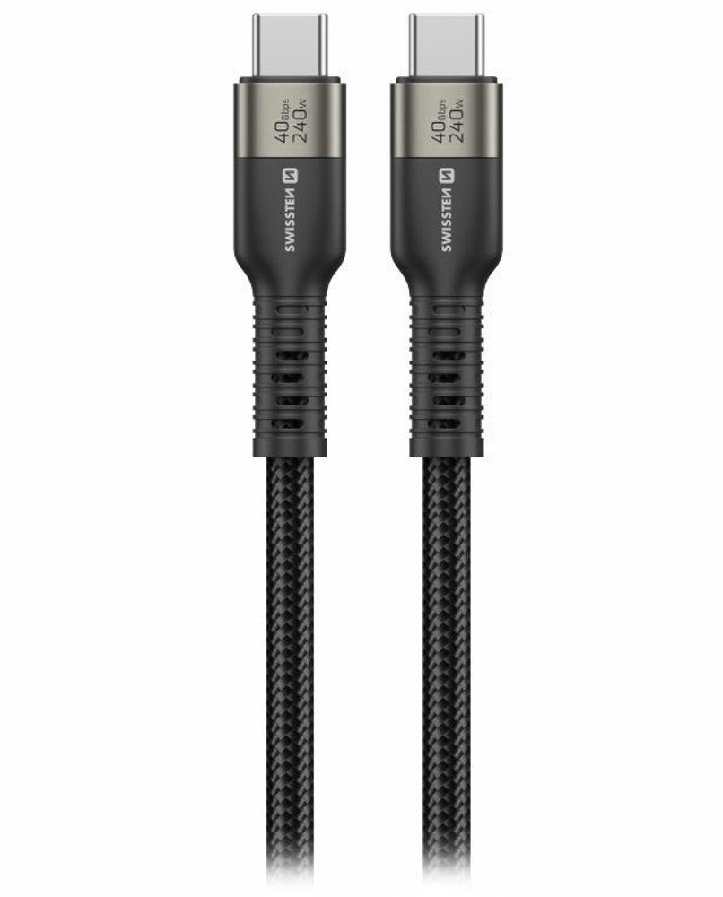 Levně Swissten datový kabel USB-C - USB-C, 240W, 0,5 m, černý
