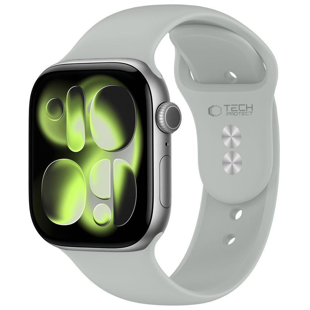 Tech-Protect Silicone narukvica, Apple Watch 8 / 9 / 10 / 11 / 12 / SE / Ultra (40 / 41 / 42 mm), siva
