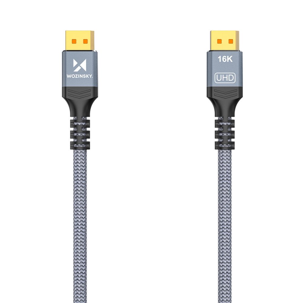 Wozinsky WPS-16AYL1S DisplayPort 2.1 kábel, HDR, HDCP, DSC, 1 m, čierny