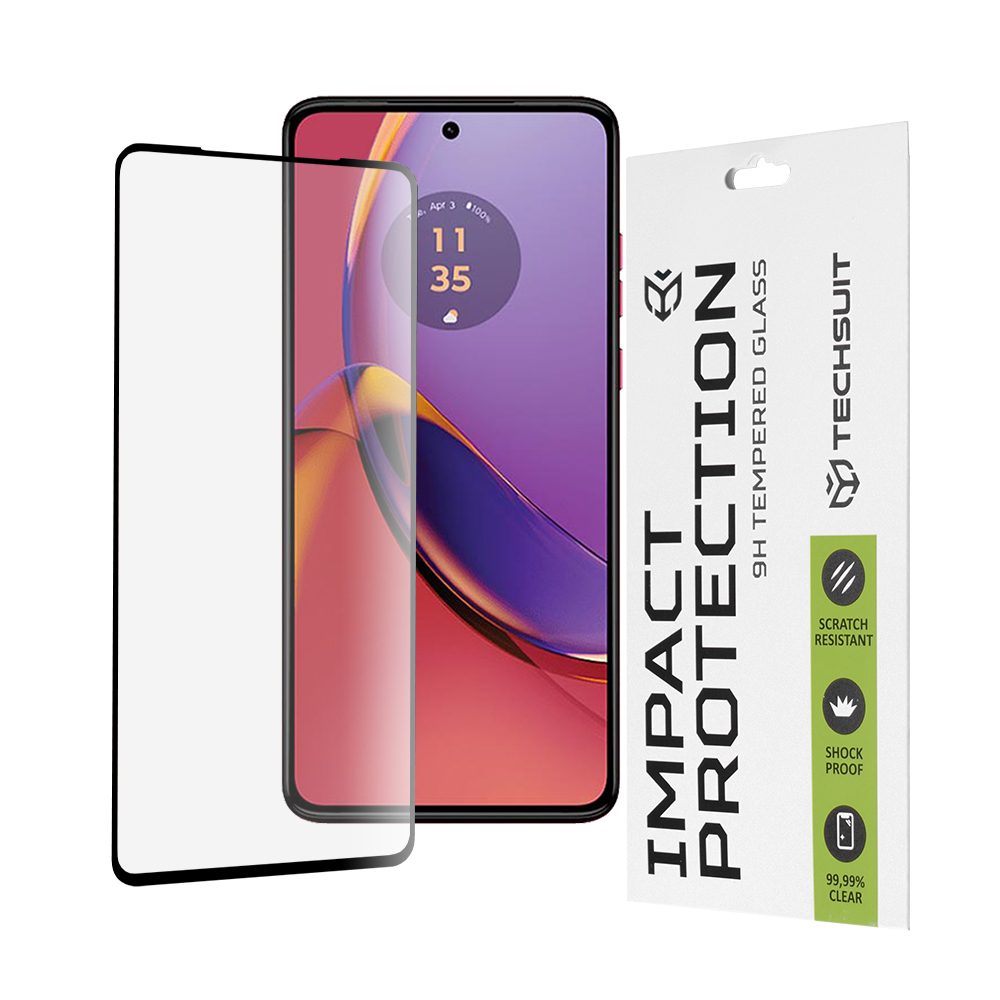 TechSuit 111D Zaščitno Kaljeno Steklo, Motorola Moto G84, črne