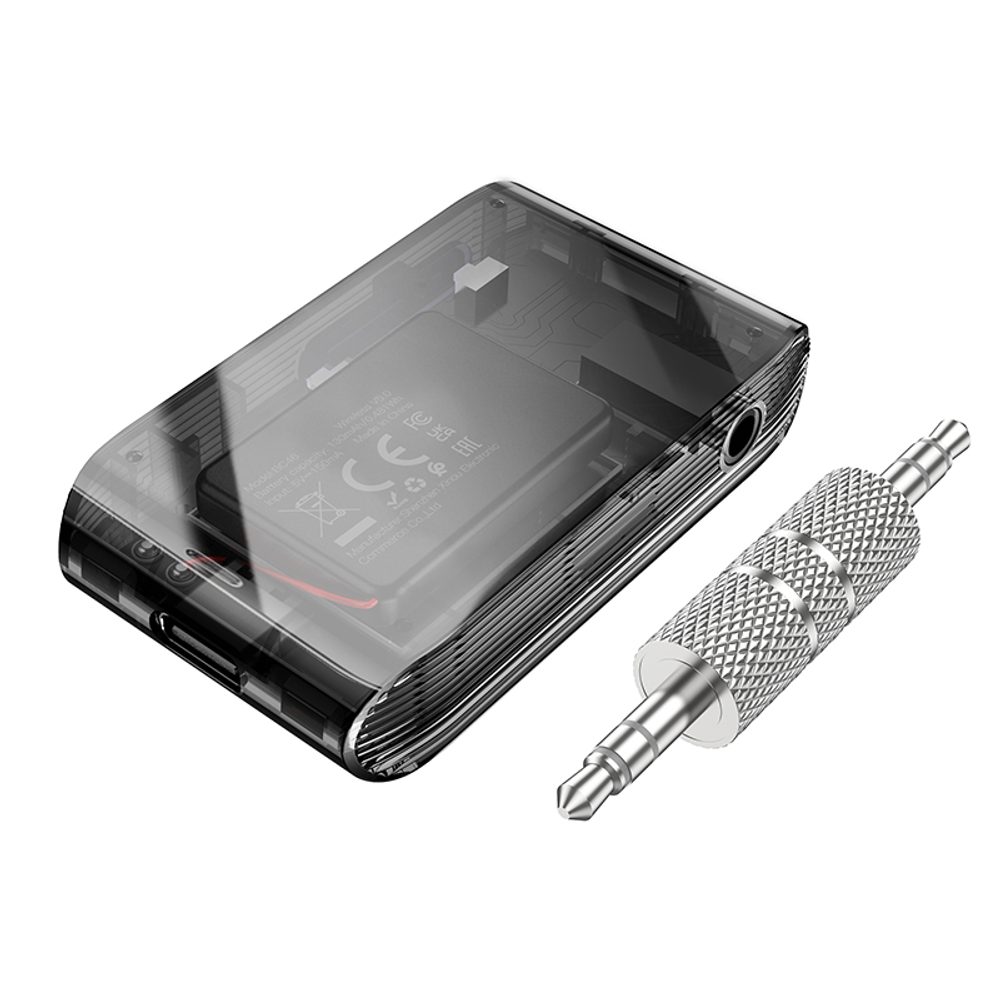 Borofone BC46 Gratified Audio Receiver, Bluetooth, AUX, átlátszó Discovery