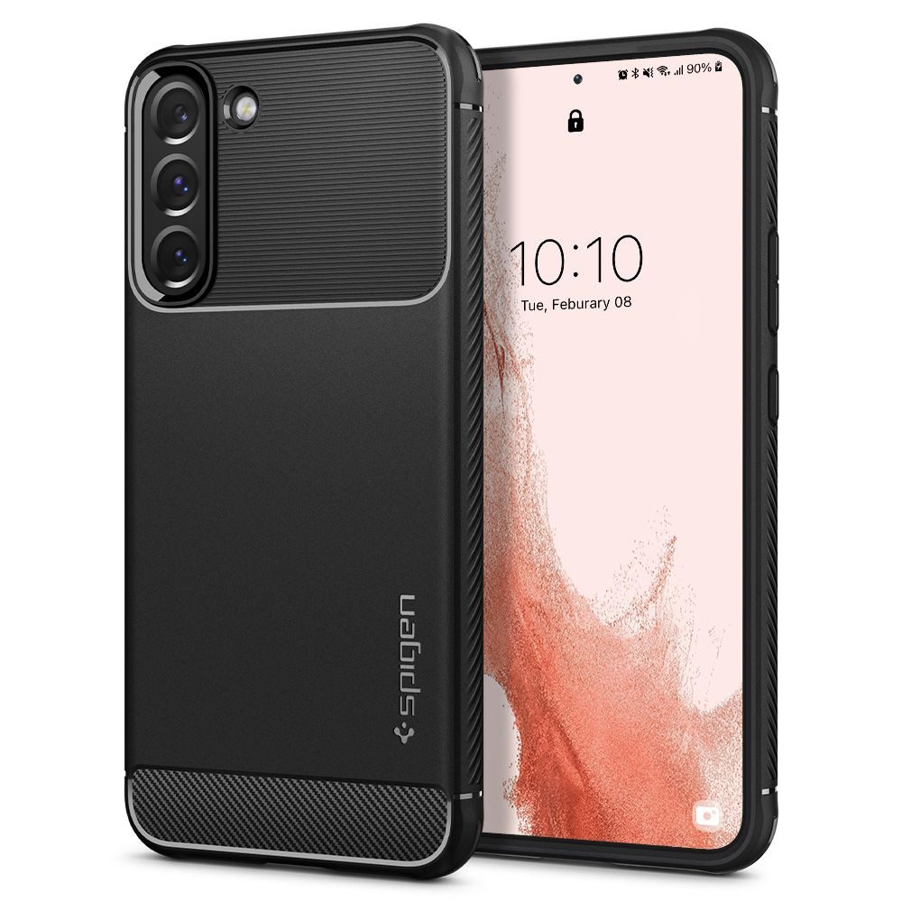 Levně Spigen Rugged Armor, Samsung Galaxy S22, černý