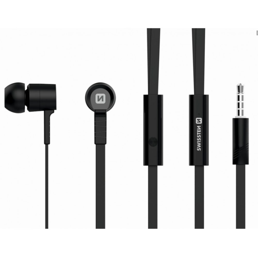 Căști Swissten Earbuds Rainbow YS-D2, Negre