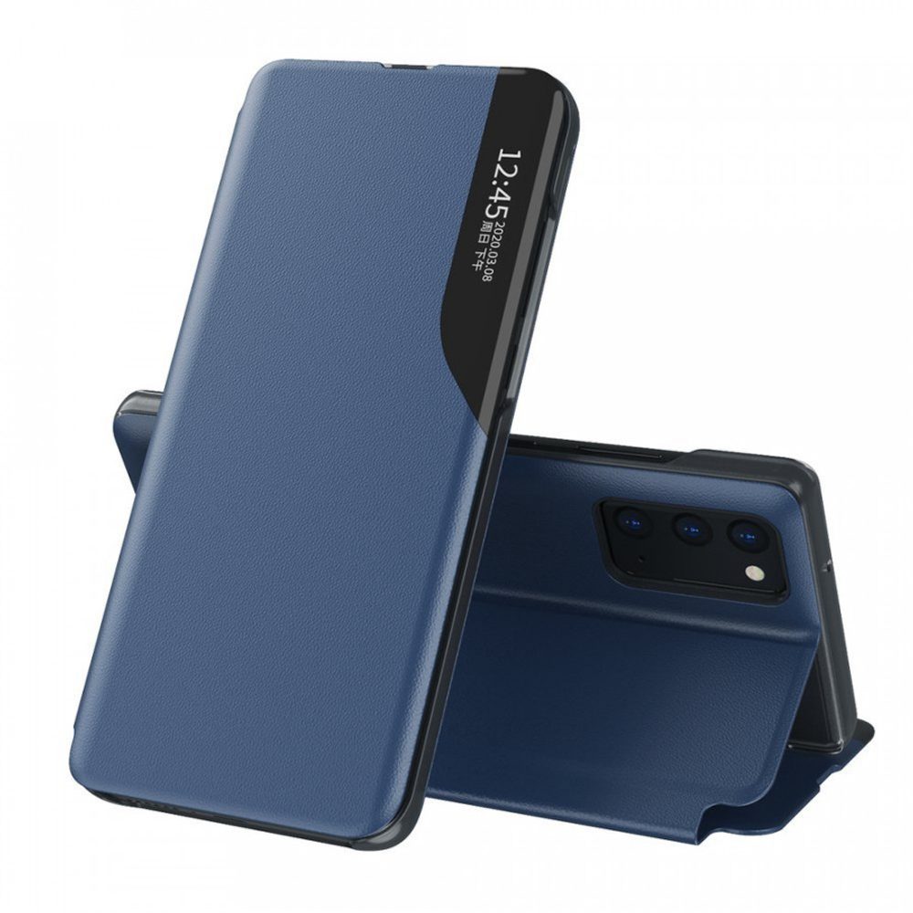 Eco Leather View Case, Samsung Galaxy A12, Kék