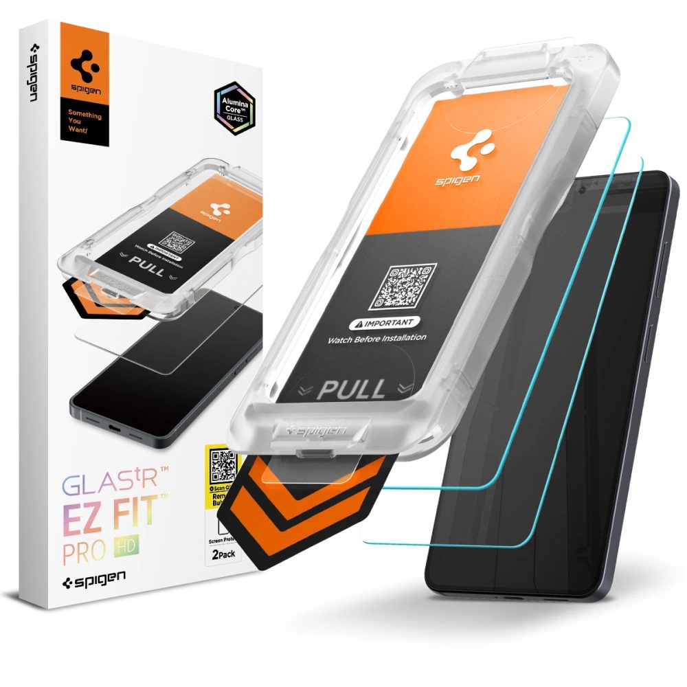 Levně Spigen Glas.TR EZ Fit Pro s aplikátorem, 2 kusy, Tvrzené sklo, Samsung Galaxy S26