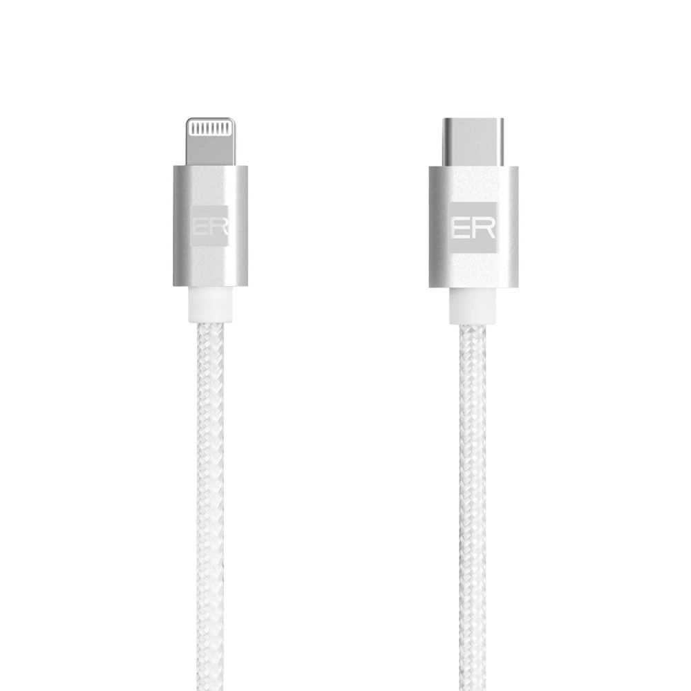 Levně ER POWER Kabel USB-C - Lightning, 2 m, bílý