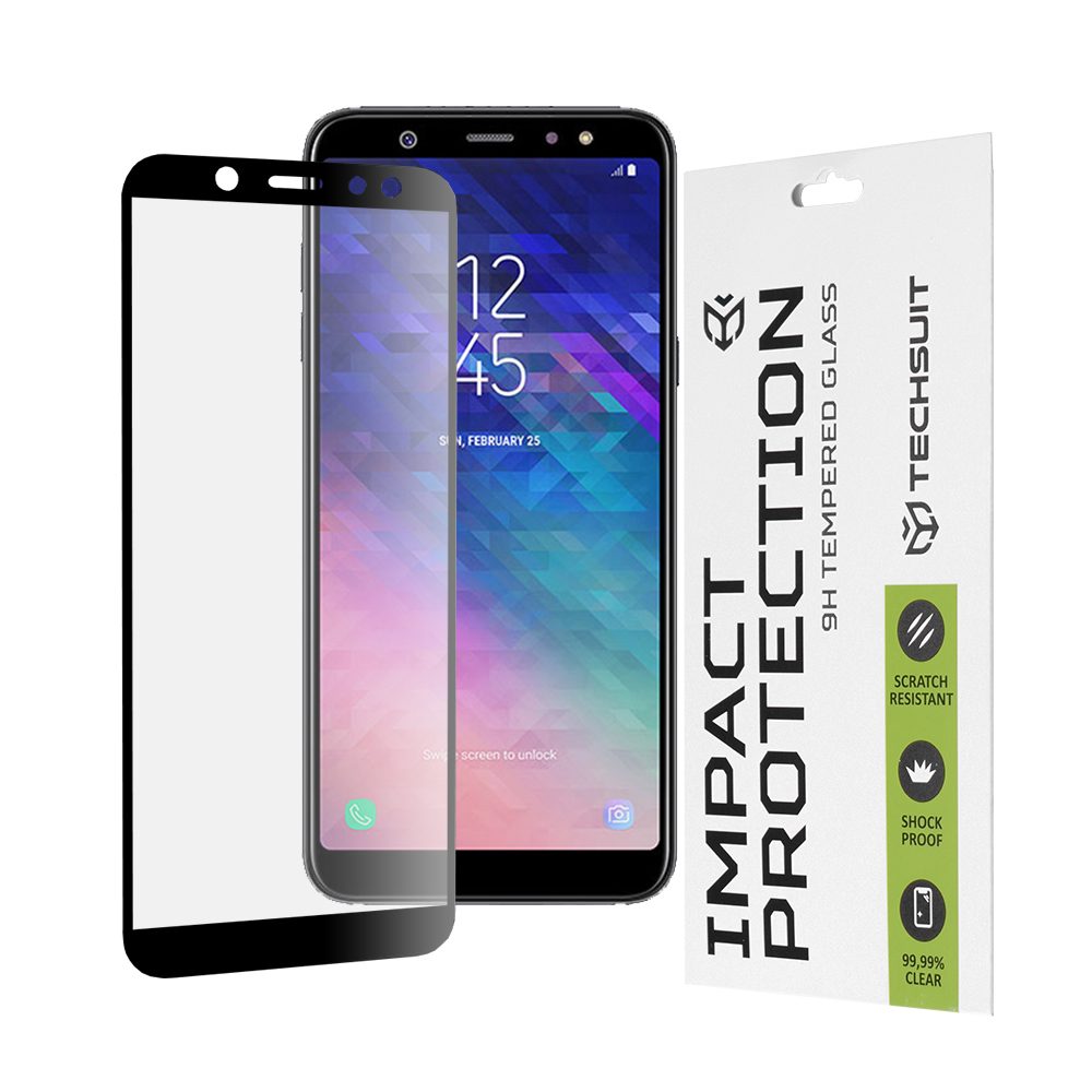 Techsuit 111D Edzett üveg, Samsung Galaxy A6 2018, Fekete