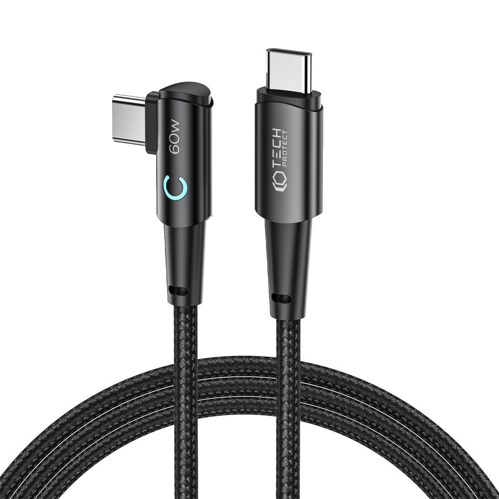 Tech-Protect UltraBoost L USB-C Kábel 60W / 6A, 2 M, Sivý