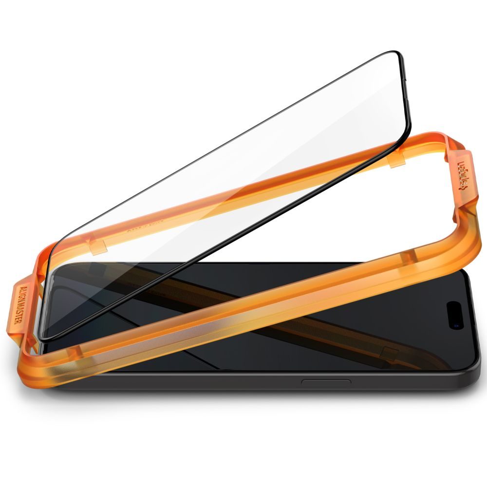 Spigen ALM Glass FC Tvrdené Sklo 2 Kusy, IPhone 15 Pro, čierne