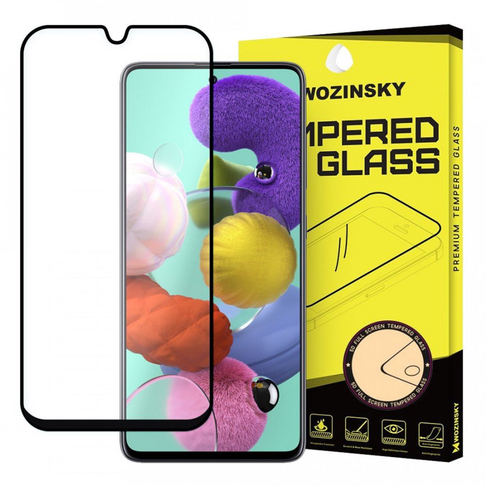 Folie De Sticlă Securizată 5D Pentru Samsung Galaxy A71 / Note 10 Lite, Neagră