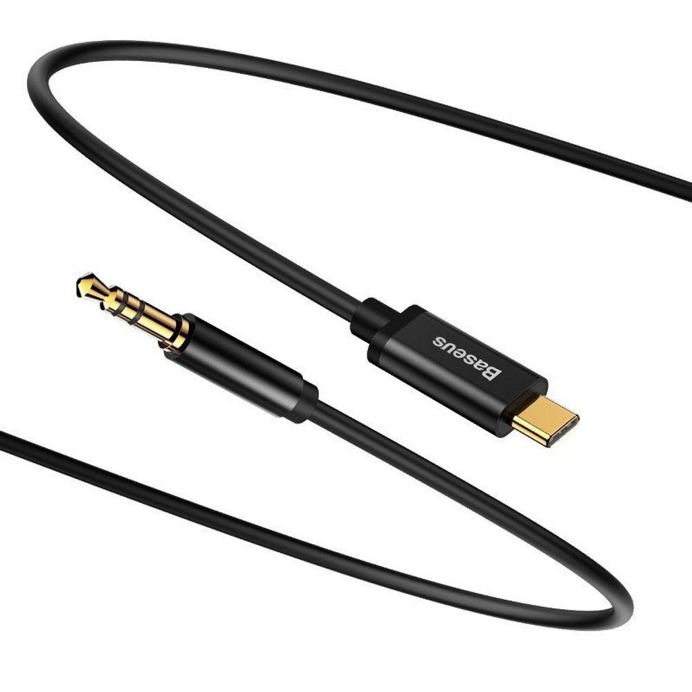 Baseus Yiven Audio Kabel USB-C - Mini Jack 3,5 Mm, 1,2 M, černý
