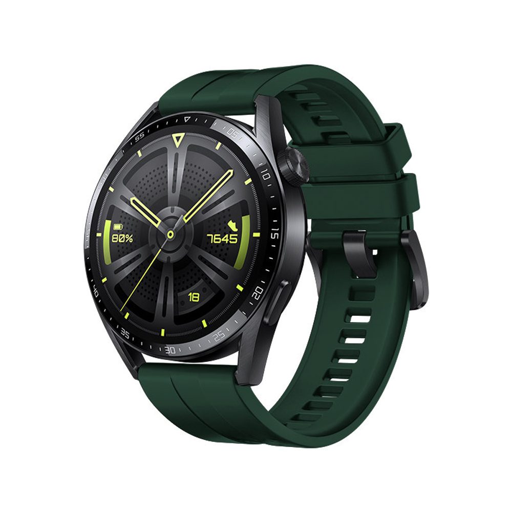 Curea De Silicon Strap One Pentru Huawei Watch GT 3 42 Mm, Verde închis
