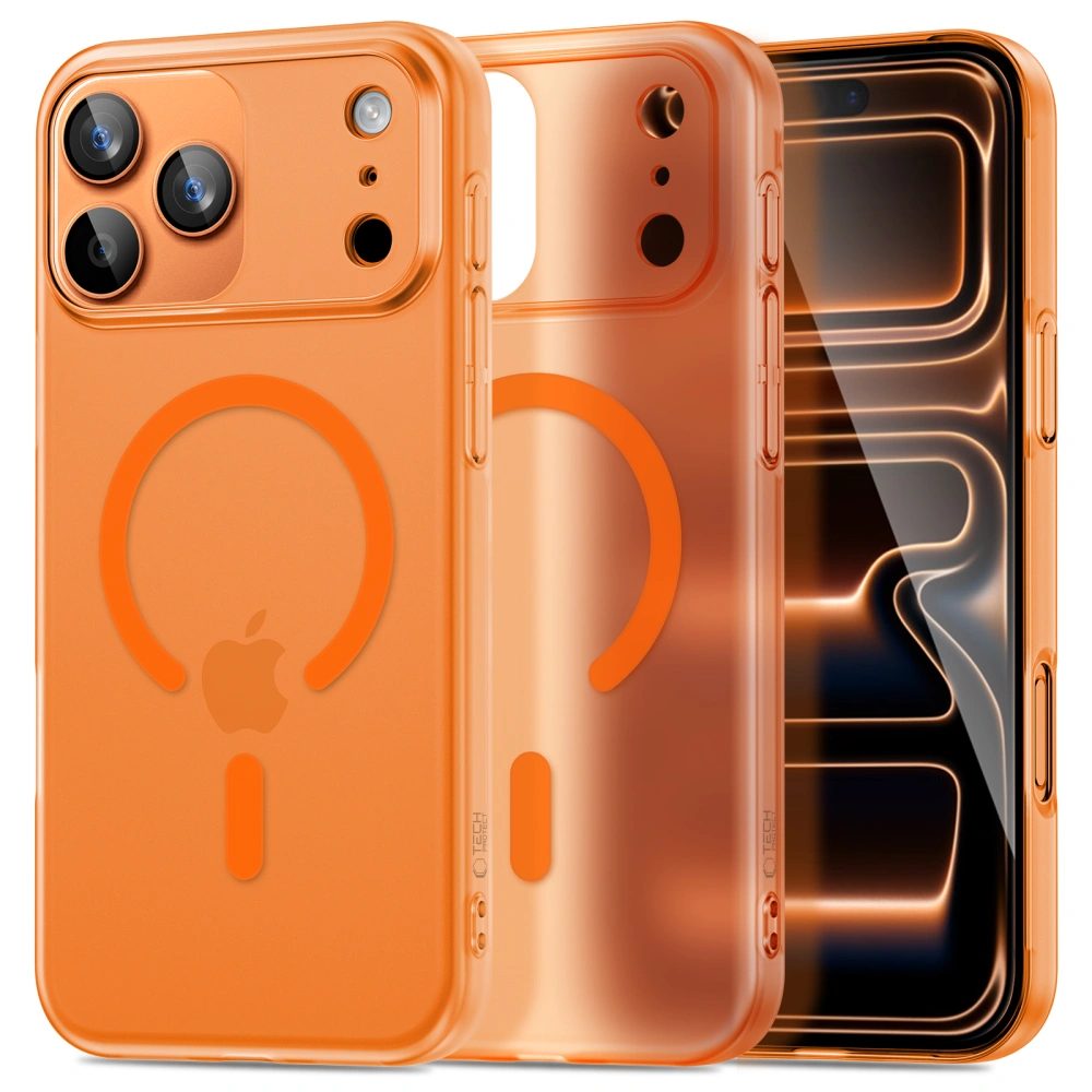 Levně Tech-Protect MagSlim MagSafe, iPhone 17 Pro Max, oranžový matný
